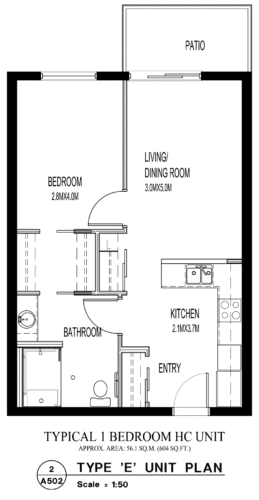Woodlands TYPE E 1 Bed HC Unit