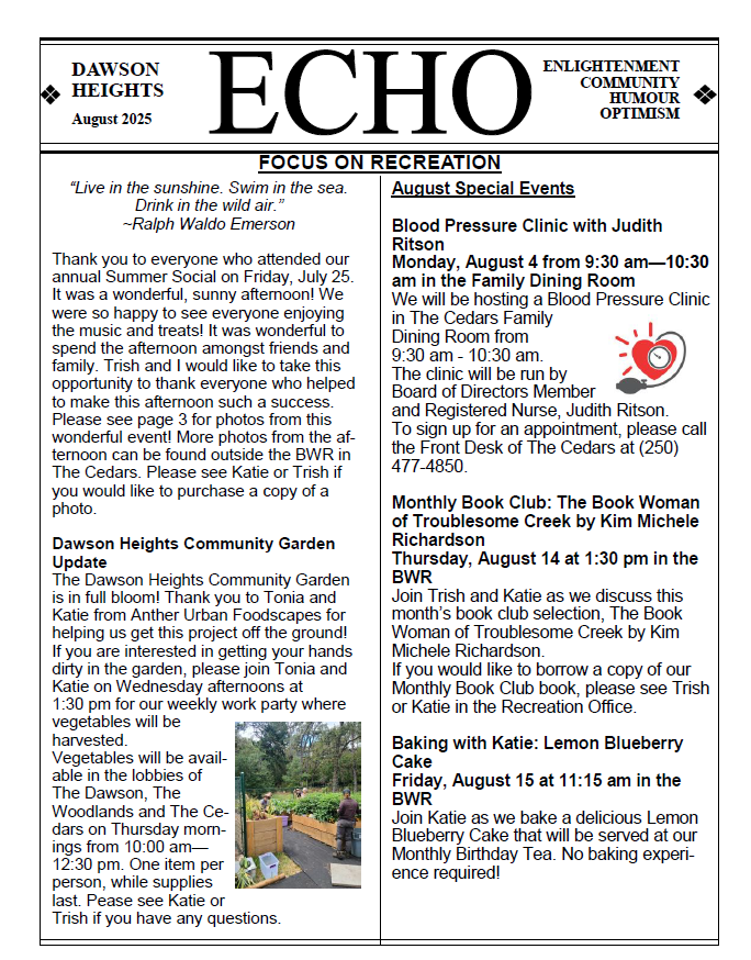 August ECHO page 1